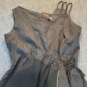 Miss Kelly 1999 Women's Large Patchwork Sleeveless Drawstring Midi Dress